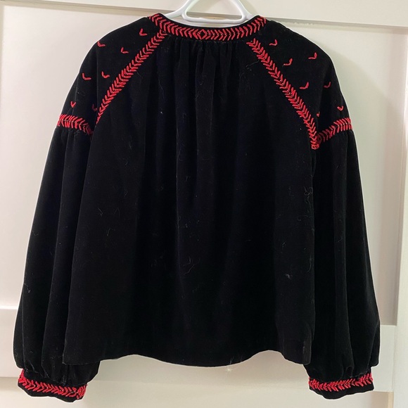 Zara Woman Velvet Open Front Embroidered Beaded
Floral Jacket M - Picture 8 of 8